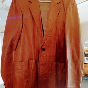 Vintage Scully Leatherwear Western Stitch Tan Brown Leather Jacket